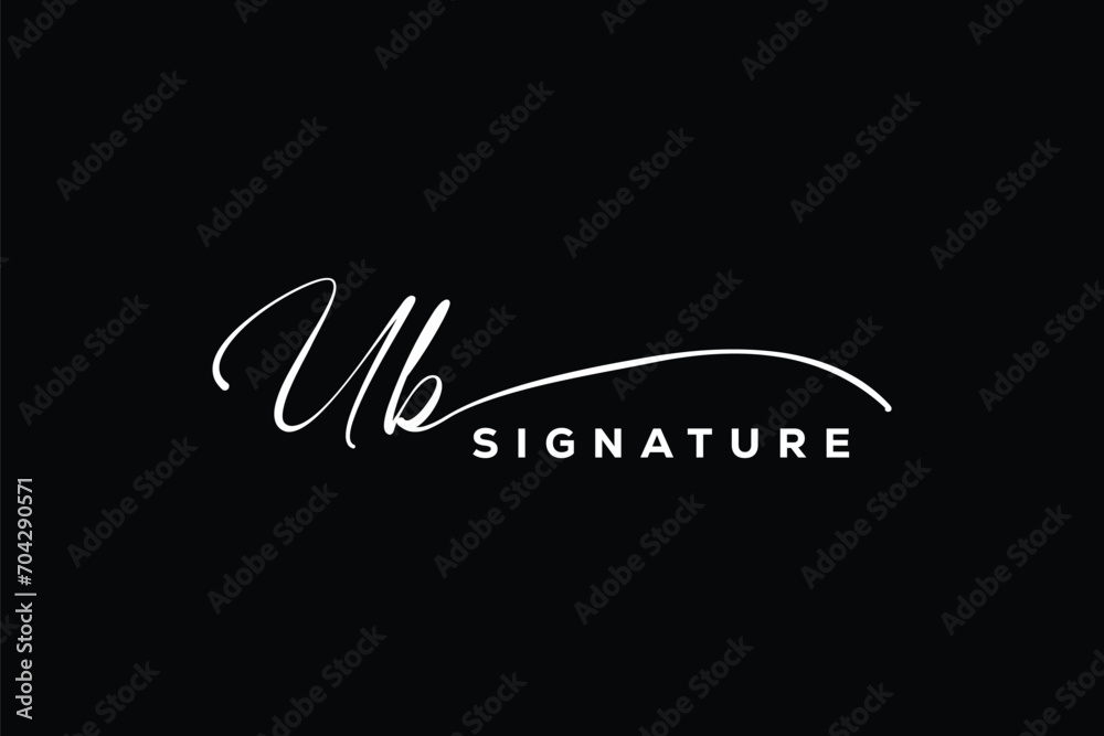 UB initials Handwriting signature logo. UB Hand drawn Calligraphy lettering Vector. UB letter real estate, beauty, photography letter logo design.