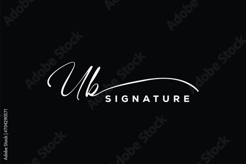 UB initials Handwriting signature logo. UB Hand drawn Calligraphy lettering Vector. UB letter real estate, beauty, photography letter logo design.