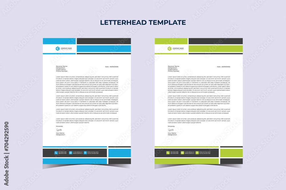 Modern Business Letterhead Design Template