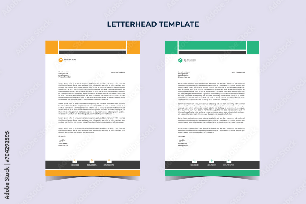 Modern Business Letterhead Design Template