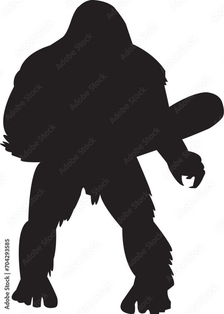 Obraz premium Bigfoot silhouette eps vector