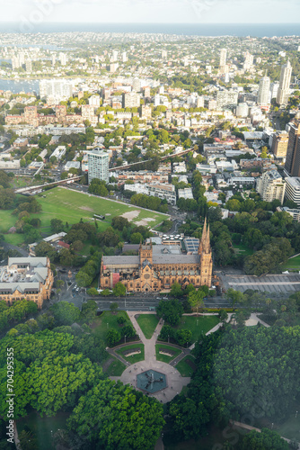 Sydney's Aerial Serenity: Cathedral Amongst Green Splendor