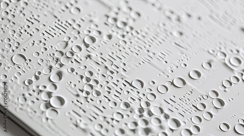 Tactile Whispers: A Braille Symphony in White. Generative AI
