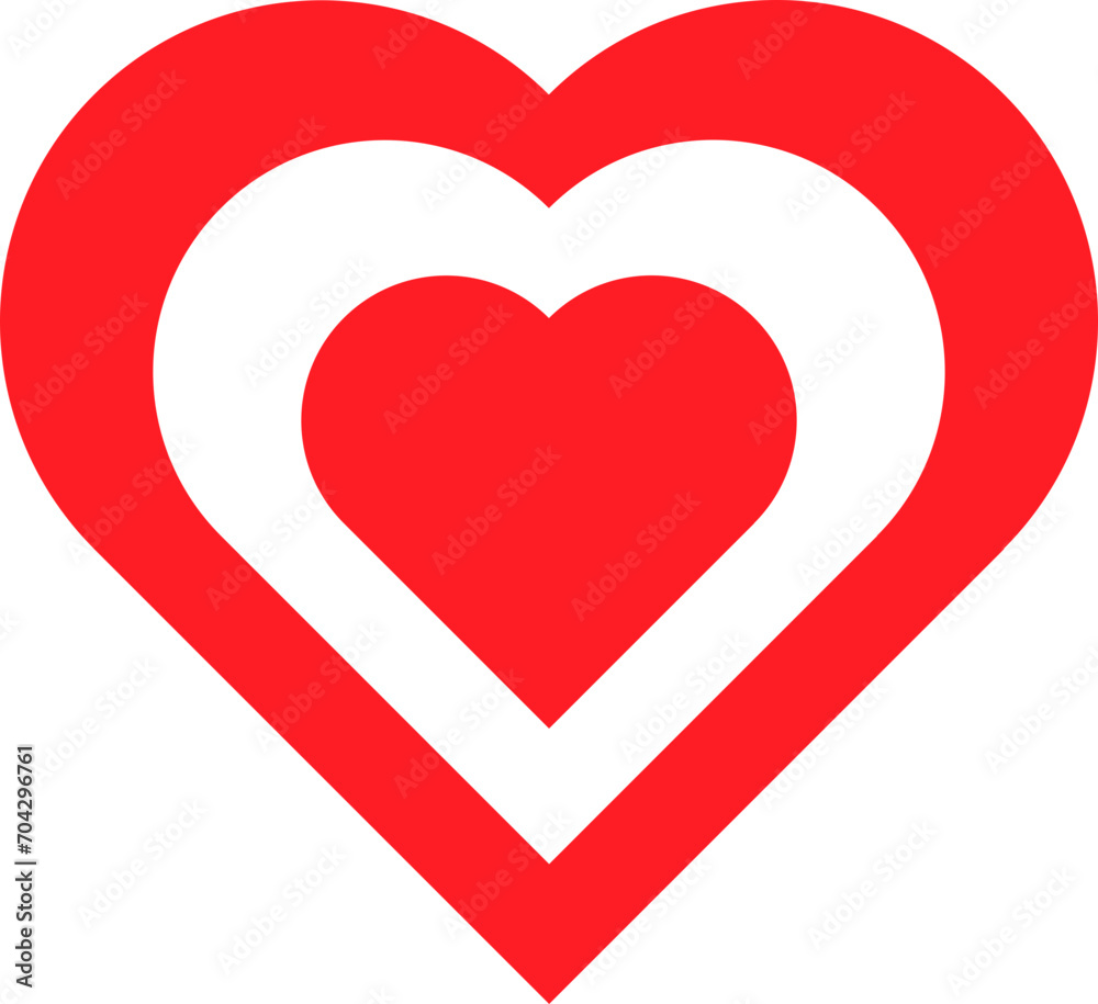 red heart icon. design element for valentine day