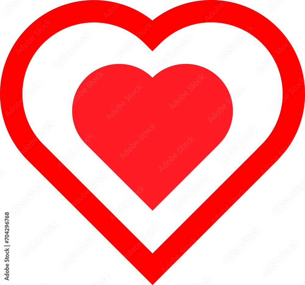 red heart icon. design element for valentine day