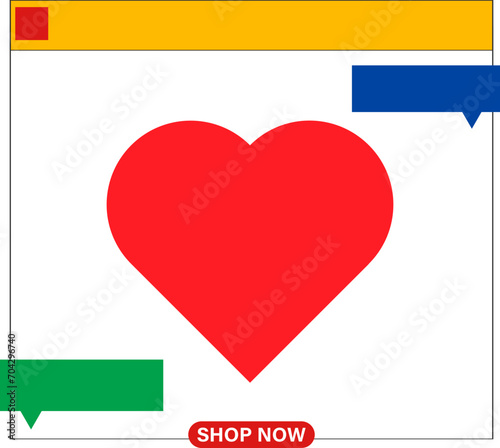 red heart icon. design element for valentine day Free Download red heart icon. design element for valentine day - GFXLoad