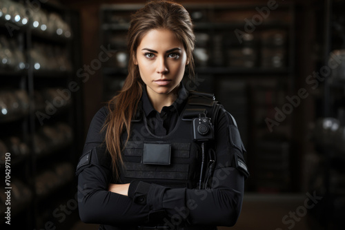 female police officer in uniform © Michael