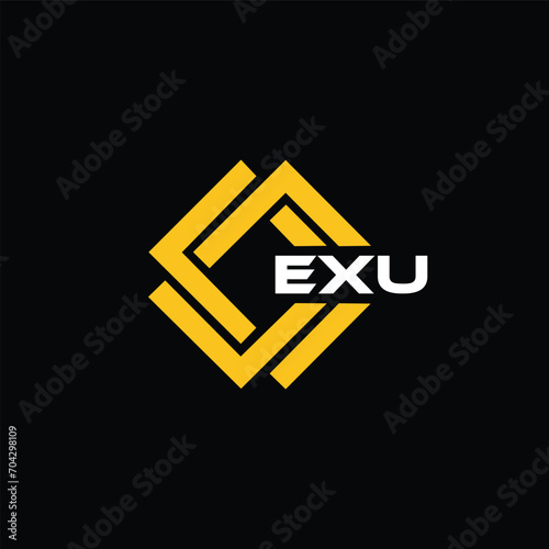  EXU letter design for logo and icon.EXU typography for technology, business and real estate brand.EXU monogram logo.