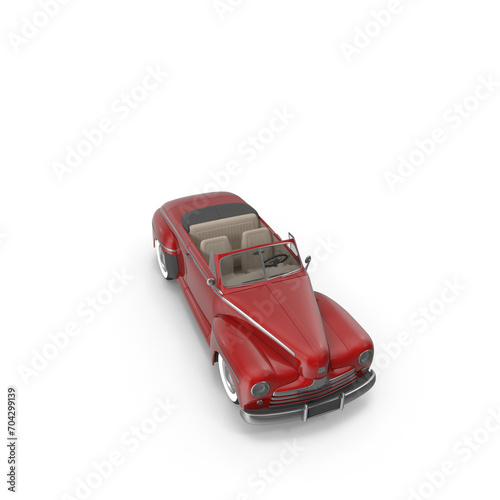 3D Vintage Convertible Car