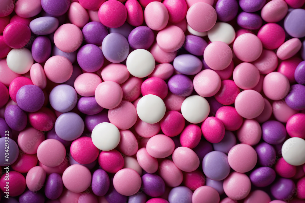 Mix of colored candies, sweet background, texture Mix of colored candies, sweet background, texture