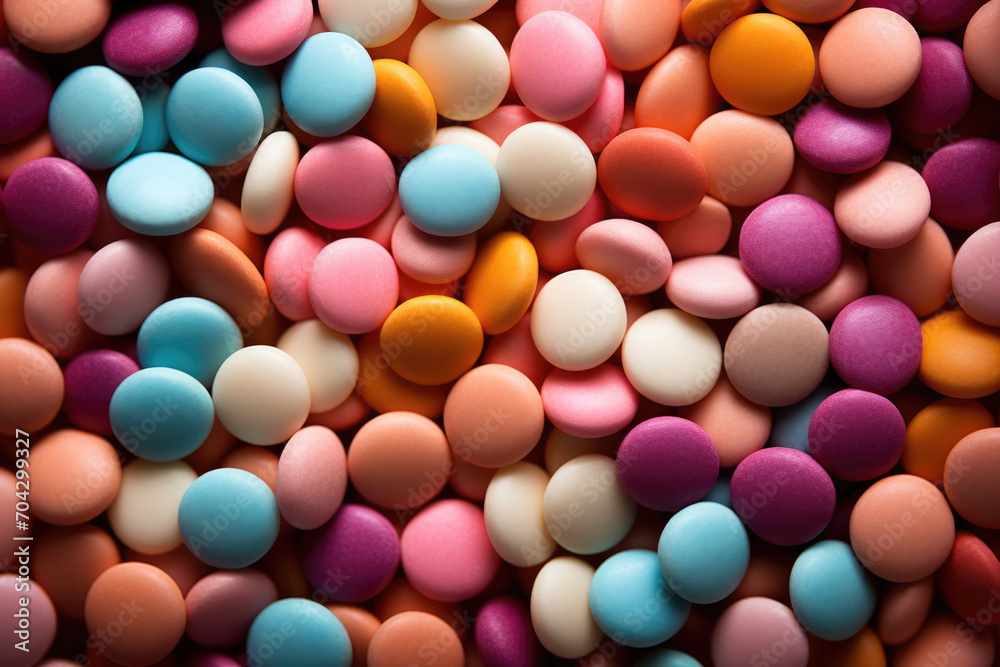 Colored round candy background, texture Colored round candy background, texture