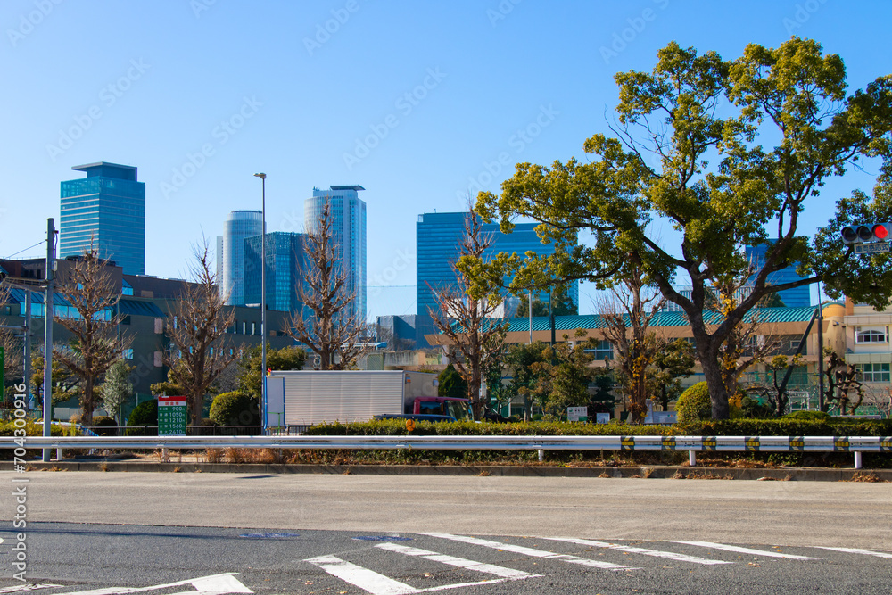 Urban skyline in Nagoya, Aichi, Japan