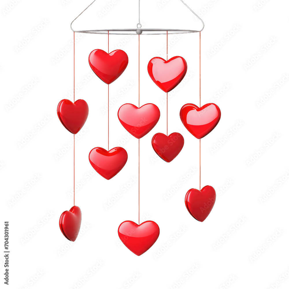 Love-themed Hanging Mobile Transparent Background Png Image