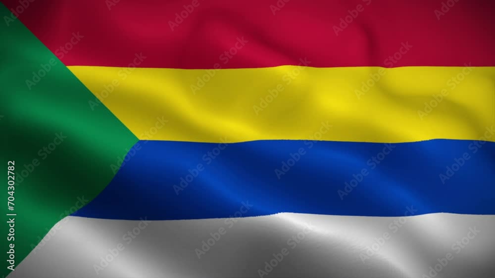 Druze flag waving animation, perfect loop, official colors, 4K video Druze flag waving animation, perfect loop, official colors, 4K video