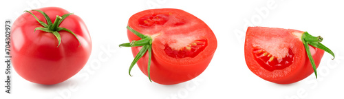 fresh tomatoes isolated on white background. clipping path
