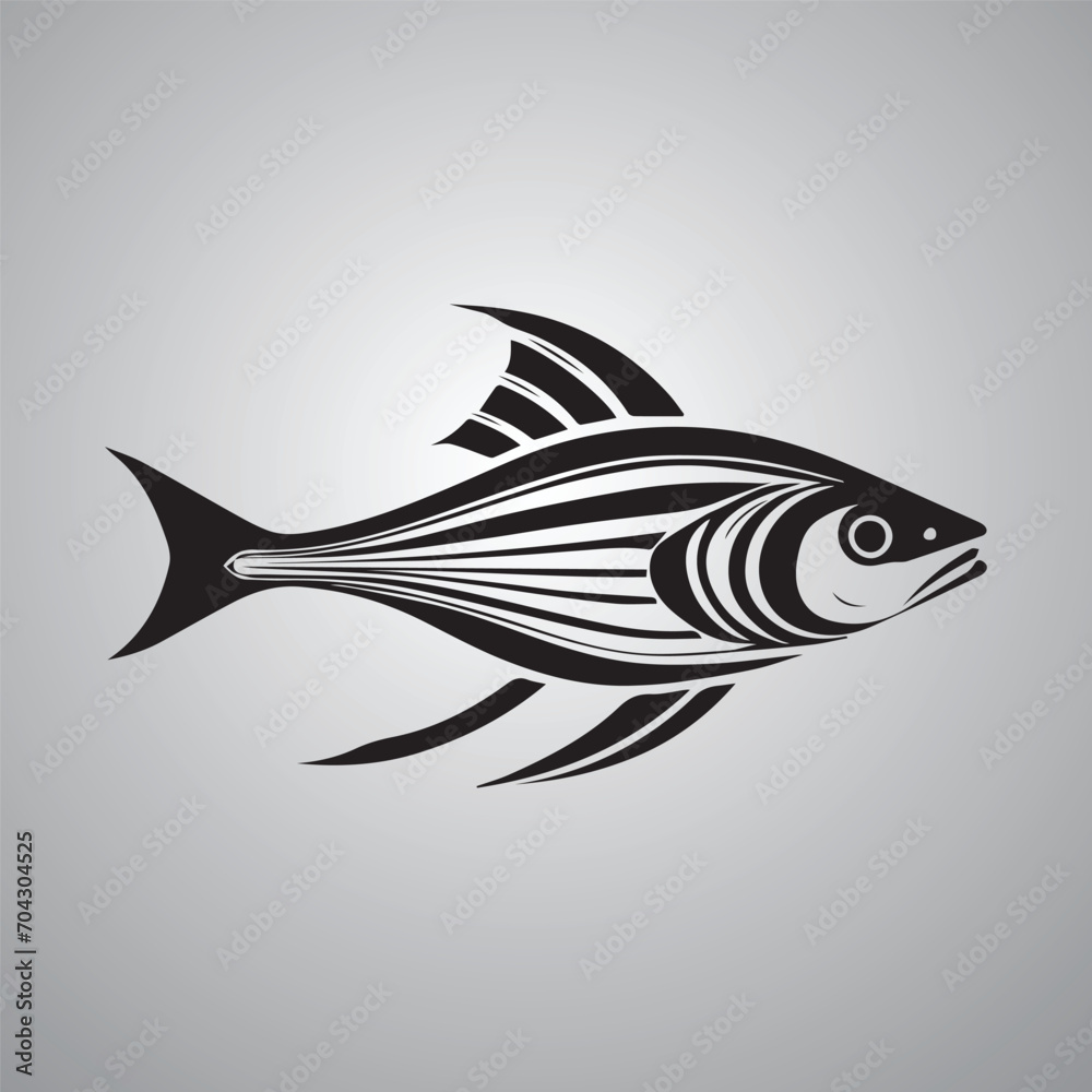 sea gold fish wild life logo icon vector illustration template for fishing lover