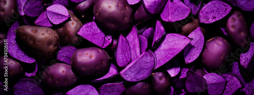 Purple sweet potato has a lot of texture. Selective focus. photo
