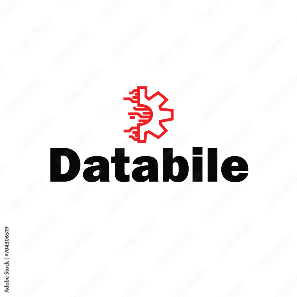 Fototapeta premium data tech logo design