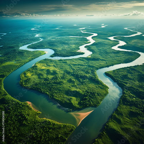 Amazon river from above.