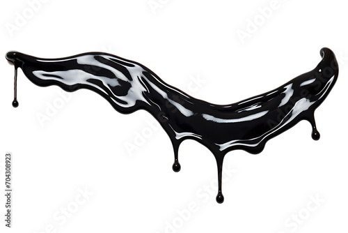 Black ink paint splash isolated on white