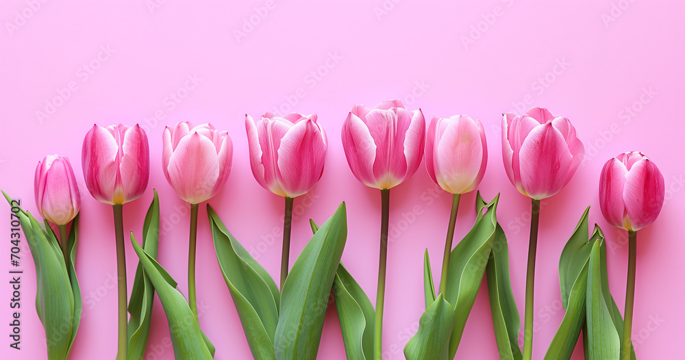 Tulip flowers are an elegant symbol of spring. With vibrant colors ranging from bright reds to soft pastels, their beautiful open petals exude freshness and grace. The light fragrance and upright stem