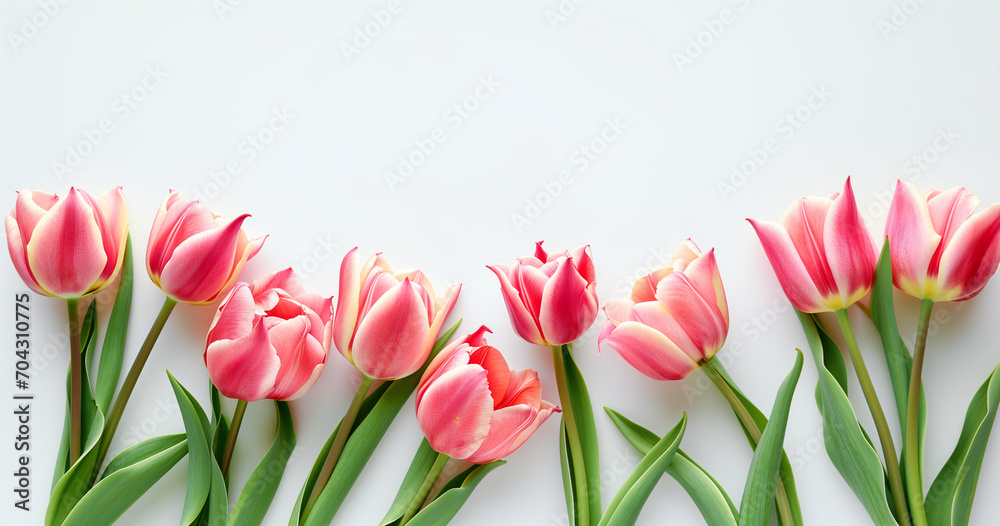 Tulip flowers are an elegant symbol of spring. With vibrant colors ranging from bright reds to soft pastels, their beautiful open petals exude freshness and grace. The light fragrance and upright stem Tulip flowers are an elegant symbol of spring. With vibrant colors ranging from bright reds to soft pastels, their beautiful open petals exude freshness and grace. The light fragrance and upright stem