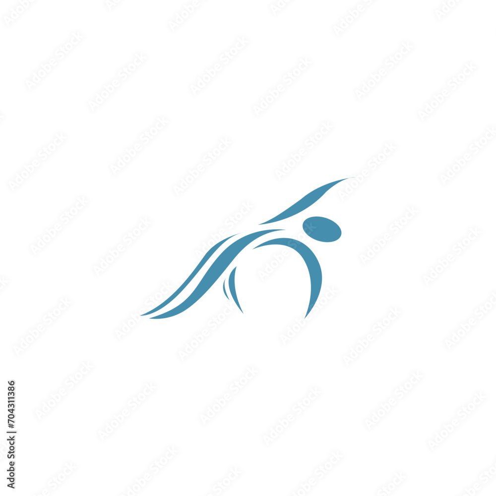 Obraz premium Abstract Yoga meditation wellness logo design vector 