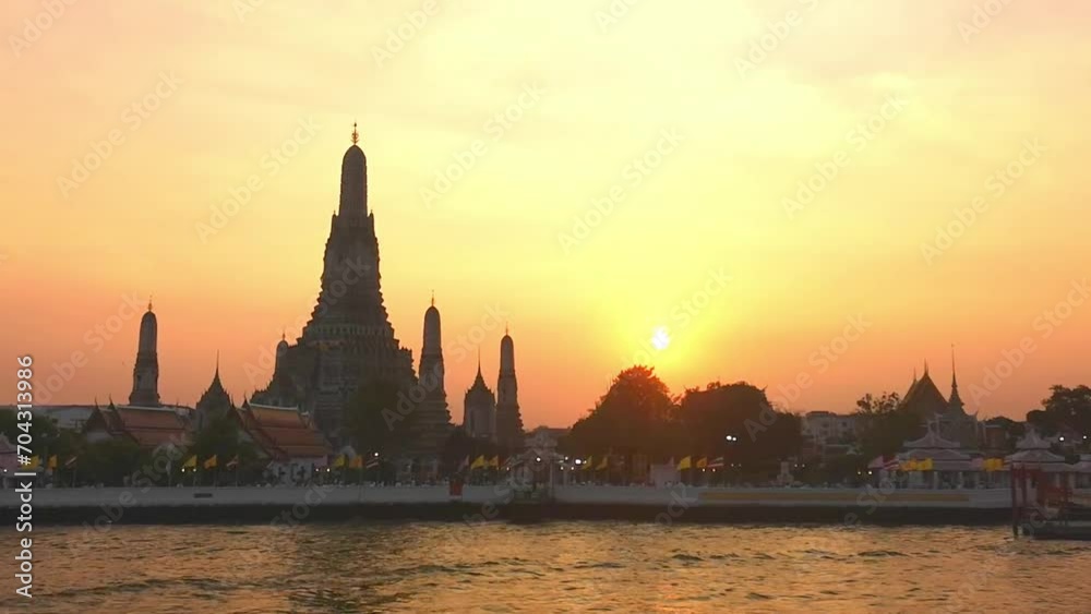 Bangkok, Thailand - January 6 2024: Wat Arun - Temple of the Dawn is a Buddhist temple had existed since the time of the Ayutthaya Kingdom