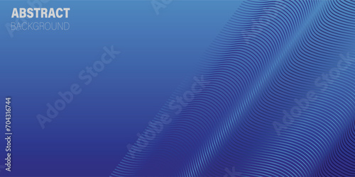 Smooth flow of wavy shape with gradient vector abstract background, dark blue design curve line energy motion, relaxing music sound or technology.