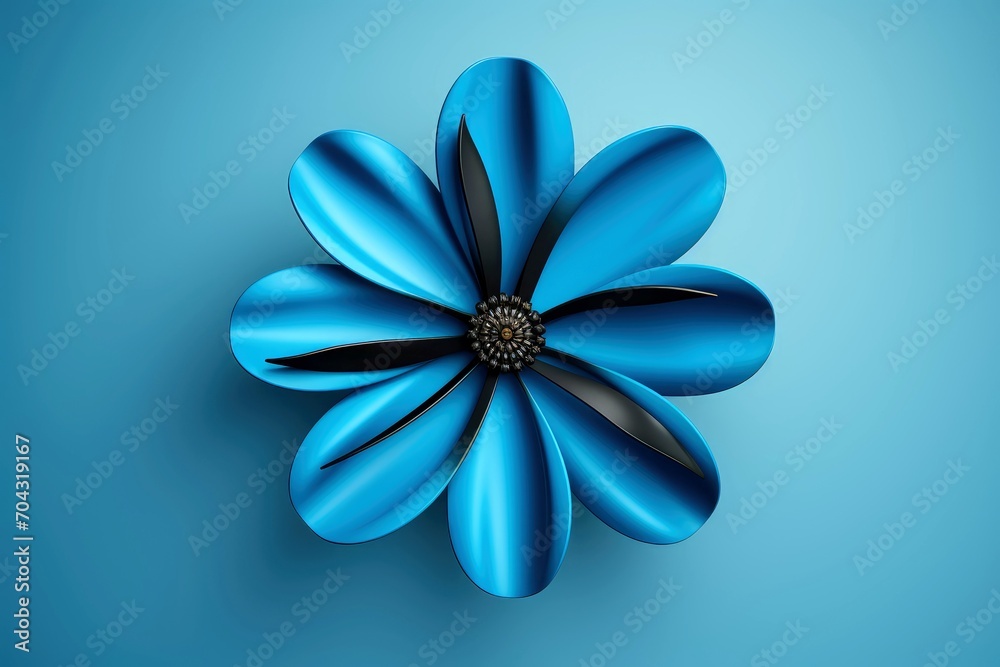 Close-up, 3d mockup of beautiful flower with minimal background Close-up, 3d mockup of beautiful flower with minimal background