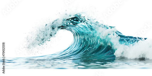 An ocean wave isolated on transparent background. photo