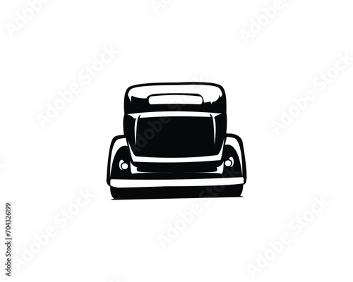 Ford Caupe car industry logo silhouette isolated white background shown from the side. Best for car industry, badge, emblem, icon, sticker design. available ep 10.