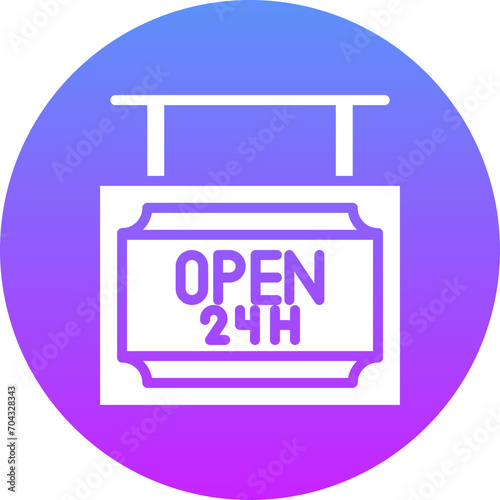 24 Hrs Open Icon