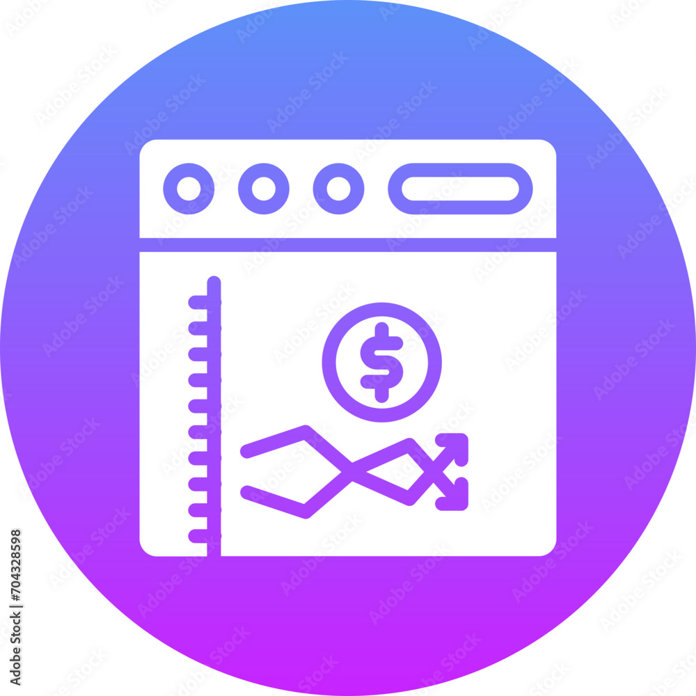 Stock Market Webpage Icon Stock Market Webpage Icon