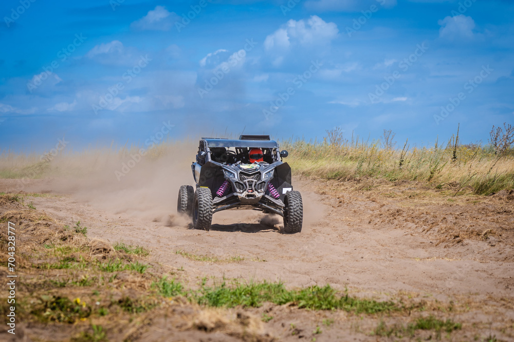 UTV buggy offroad vehicle racing on sand. Extreme, adrenalin. 4x4. UTV buggy offroad vehicle racing on sand. Extreme, adrenalin. 4x4.