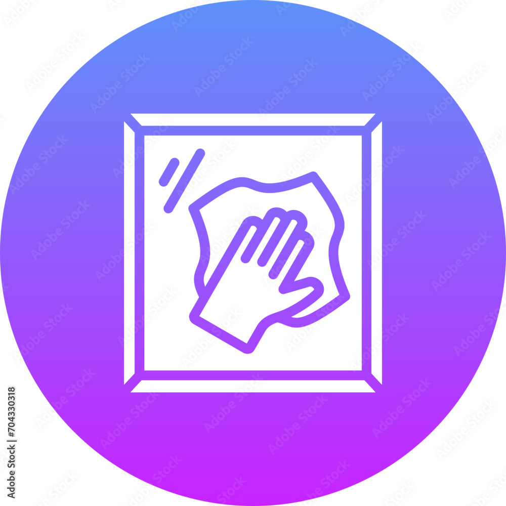 Obraz premium Cleaning Glass Icon