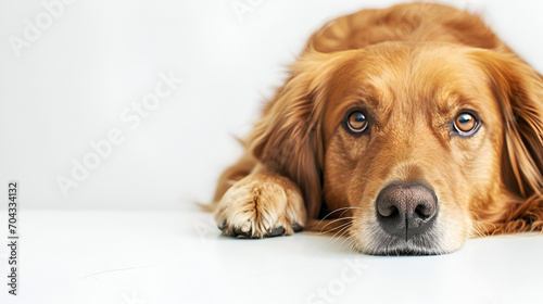 Adopt a Isolated dog banner with space to write   Happy Pets Day  World Animals Day  World Dog Day  Generative Ai