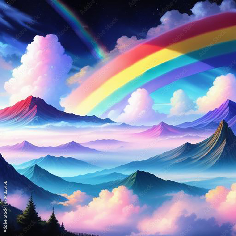 A Touch of Magic: Rainbow Fantasies in Mountain Landscapes