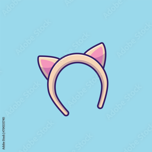 Cat ear hadband simple cartoon vector illustration new year stuff concept icon isolated © Satisfactoons
