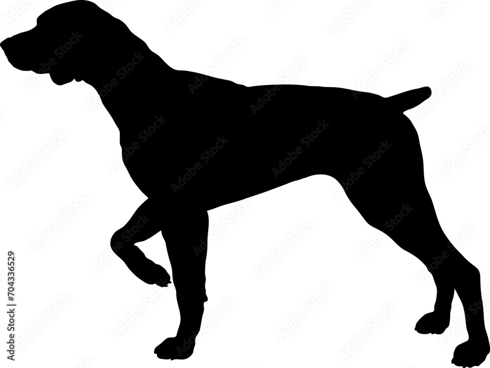 Germa Shorthaired Pointer. Dog silhouette breeds dog breeds dog monogram logo dog face vector