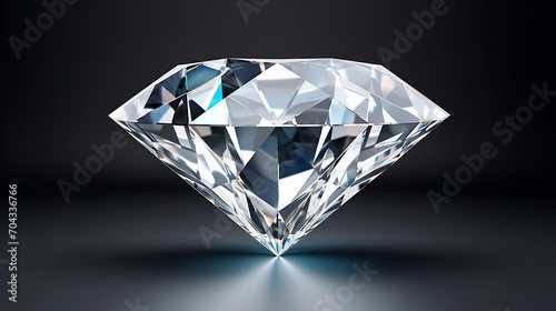 large clear diamond transparent background 3d rendering
