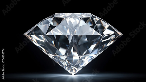 luxury large clear diamond transparent background 3d rendering