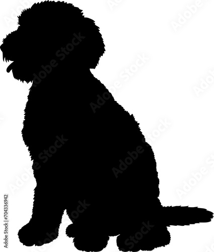 Labradoodle Dog silhouette breeds dog breeds dog monogram logo dog face vector