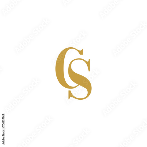 CS letter luxury logo design vector