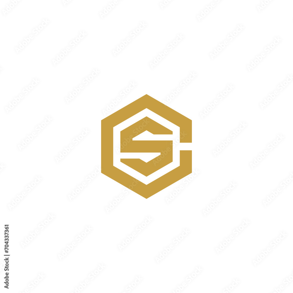 CS letter luxury logo design vector CS letter luxury logo design vector