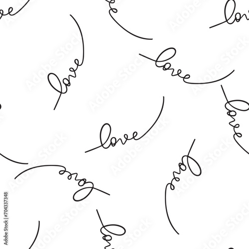 Hand written lettering Love seamless pattern.Text backgrounds applicable in wallpaper, wrapping, print, textiles to valentines day or wedding. Vector illustration