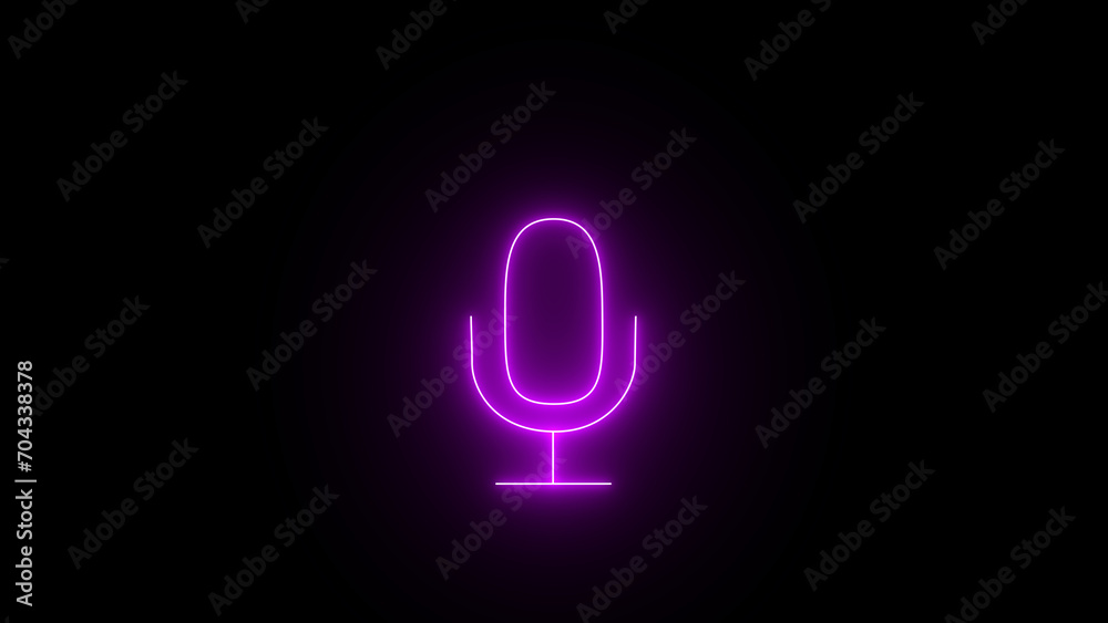 Neon purple color microphone icon, glowing mic icon. Wireless microphone sign. neon glowing microphone icon. Glowing neon mike sign. Neon purple color microphone icon, glowing mic icon. Wireless microphone sign. neon glowing microphone icon. Glowing neon mike sign.