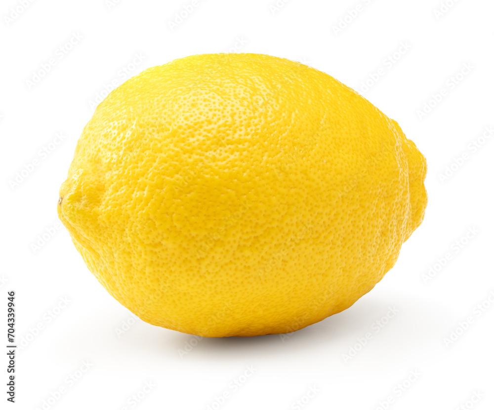 single lemon isolated on white background. clipping path single lemon isolated on white background. clipping path