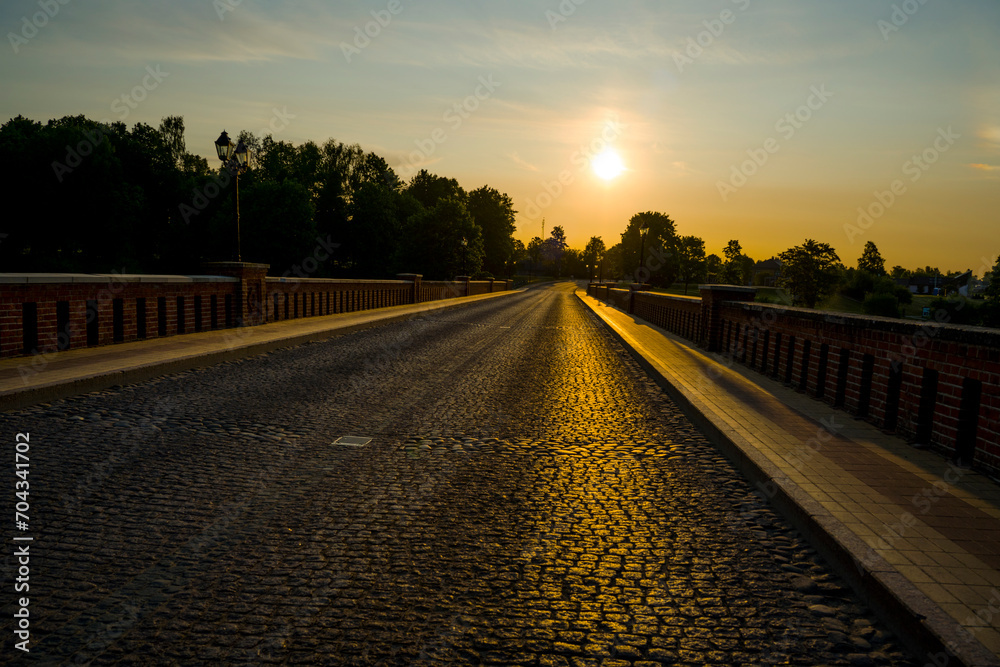Fototapeta premium sunset over the road