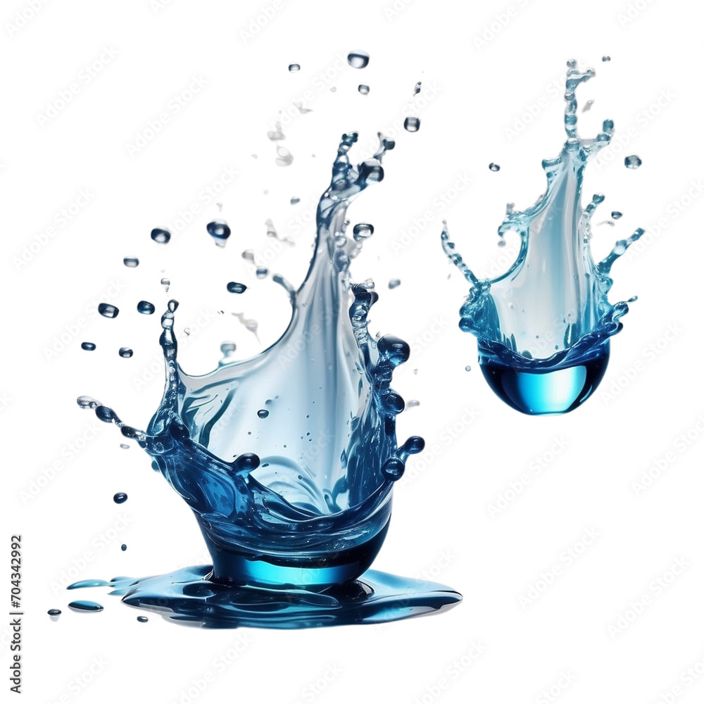 water liquid splash isolated on white background includes clipping path ...